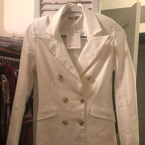 White mini blazer dress